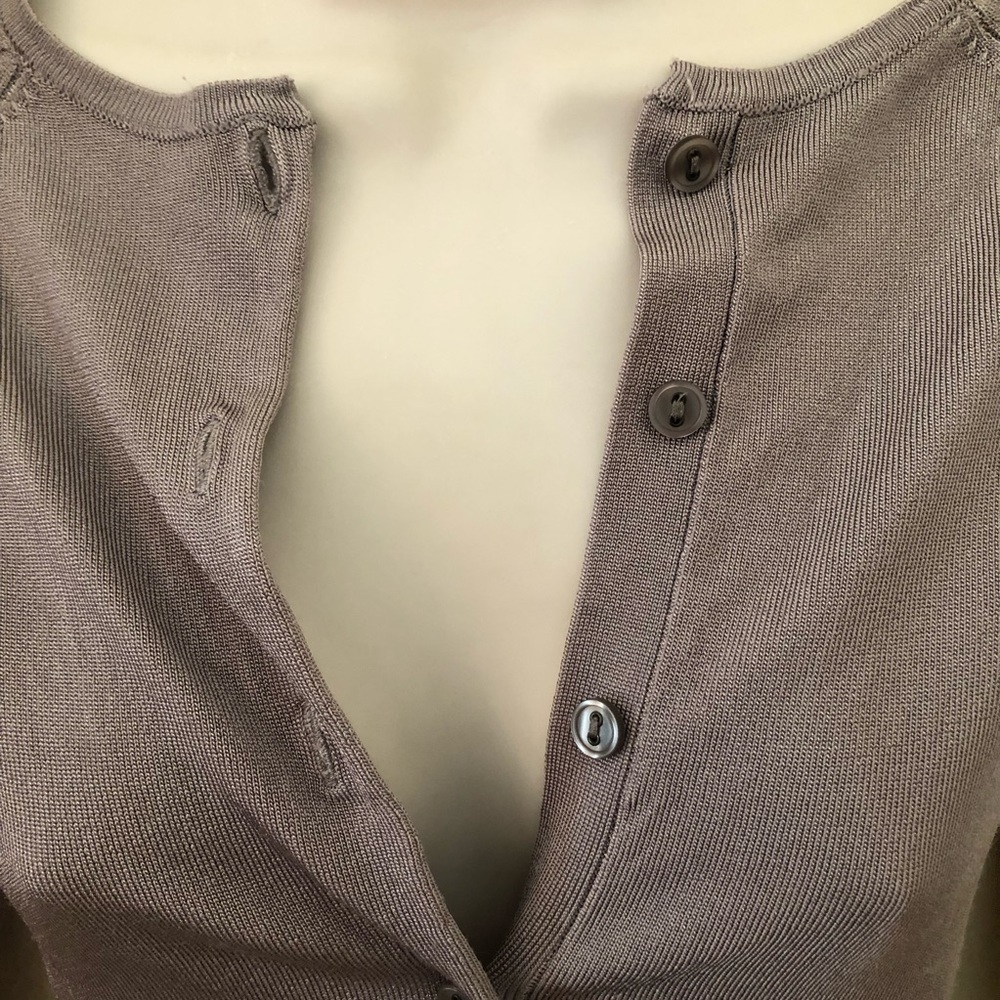 zara beige button down sweater, small - Picture 5 of 11
